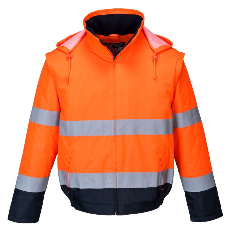 C464 - Hi-Vis 2 in 1 contrast lichtgewicht jack