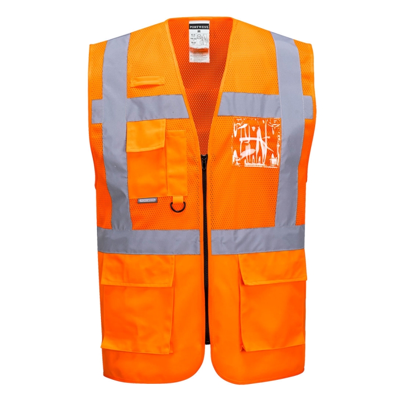 C496 - Madrid Hi-Vis Half Mesh Executive Vest