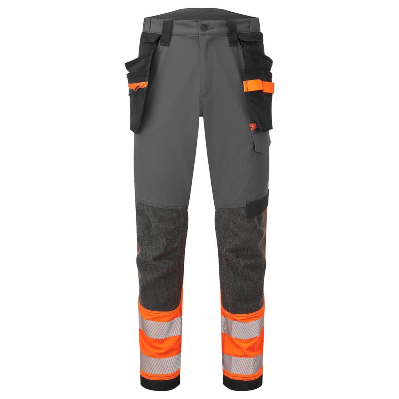 EV442 - EV4 Hi-Vis stretch broek met afneembare holsterzak klasse 1