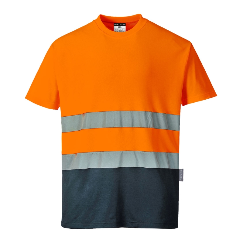 S173 - Tweekleuren Katoenen Comfort T-shirt