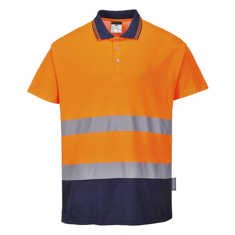 S174 - Tweekleuren Katoenen Comfort Polo