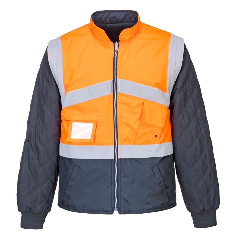 S769 - Hi-Vis ademend 2-in-1 contrast omkeerbaar jack